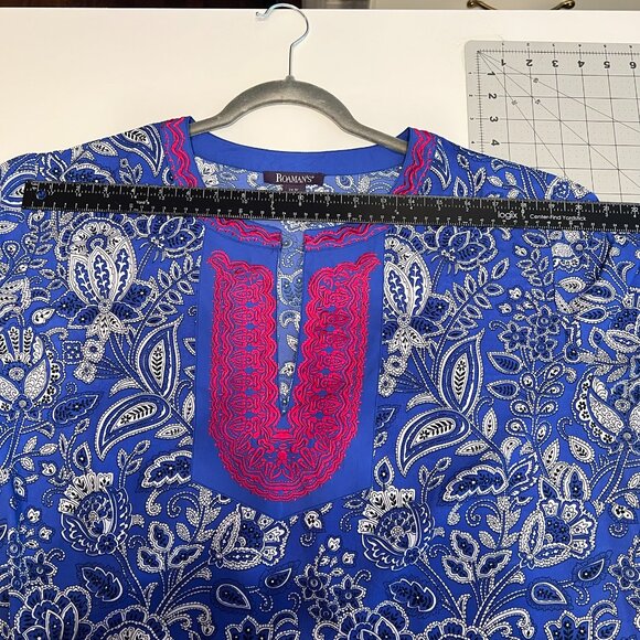 ROAMAN’S Embellished Flare-Sleeve Tunic Blouse (Size 24W) - Picture 10 of 13